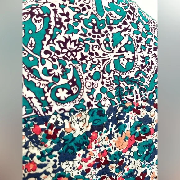 J.Crew Liberty art fabrics shirt. Jade Peony floral print Size 8 - Picture 6 of 13